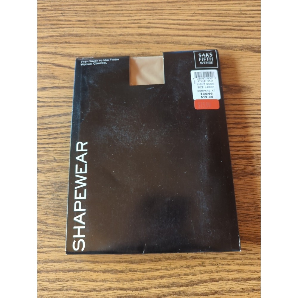 Saks‎ Fifth Avenue Stockings NOS Size Large Color Is Light Nude Shapewear